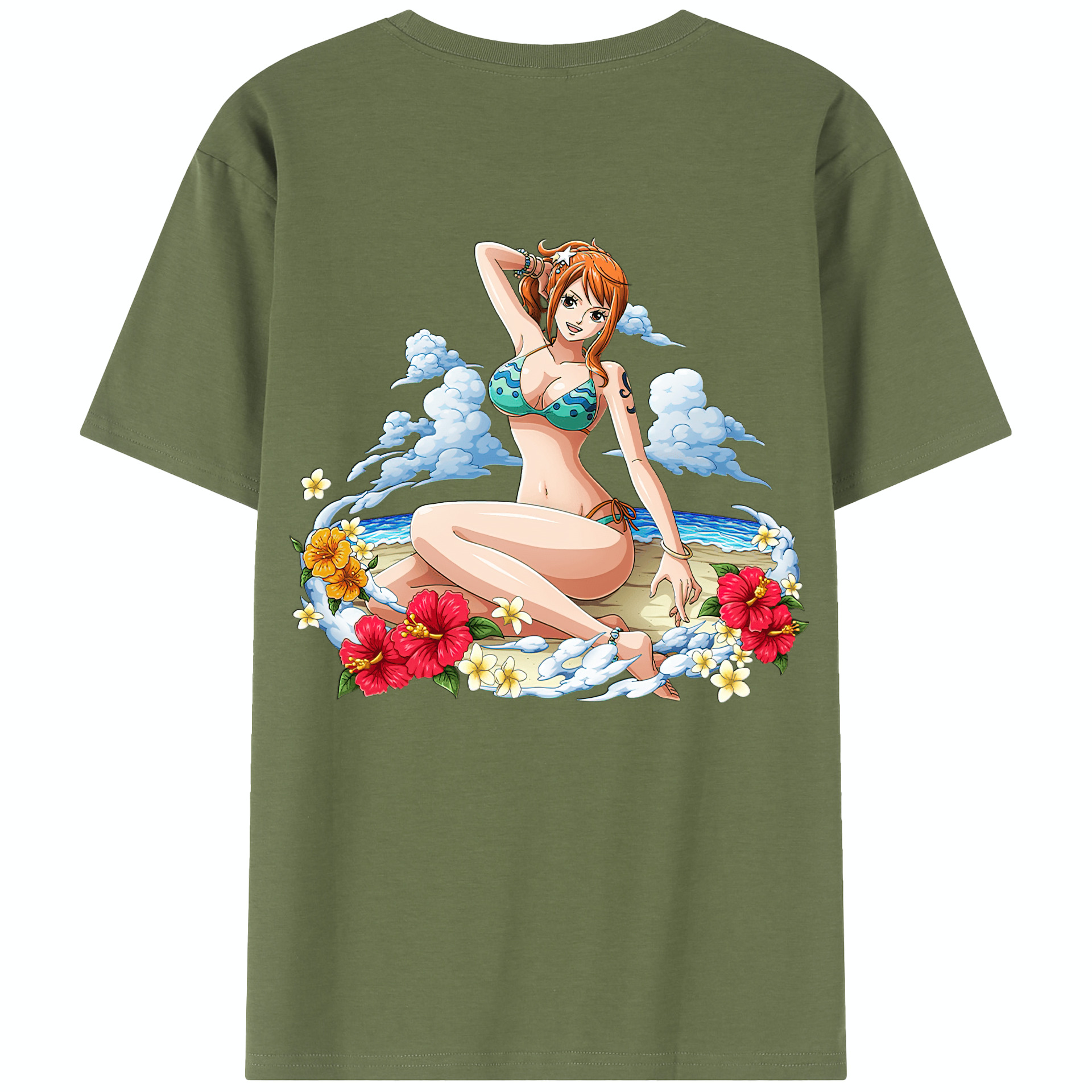 ワンピース ナミ ONE PIECE Nami 綿100％半袖Tシャツ（背面プリント）